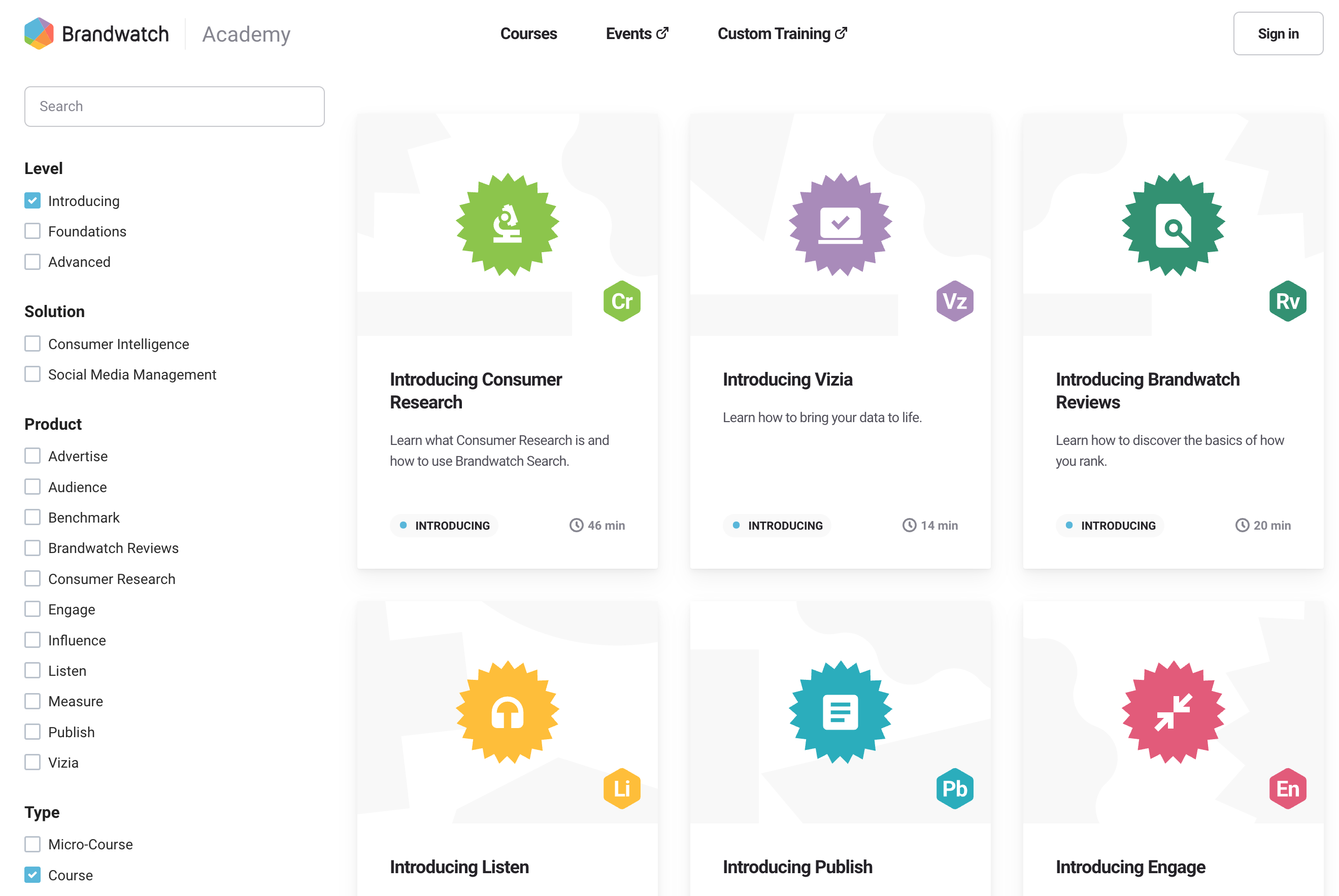 Brandwatch Academy courses