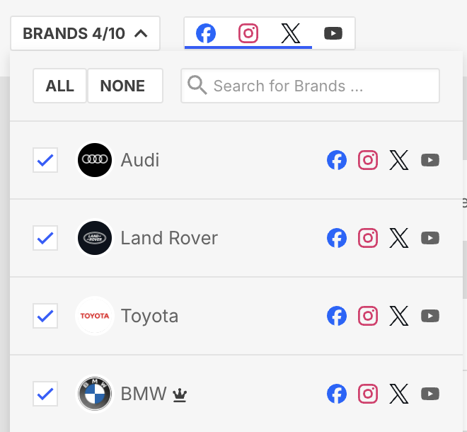 Brand and network selector.png