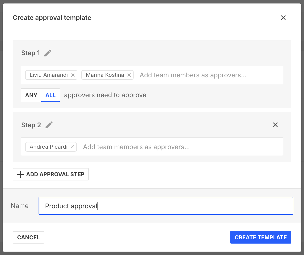 Create approval template window (filled).png