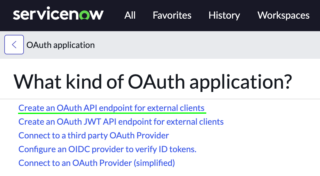 ServiceNow create new OAuth API endpoint for external clients.png