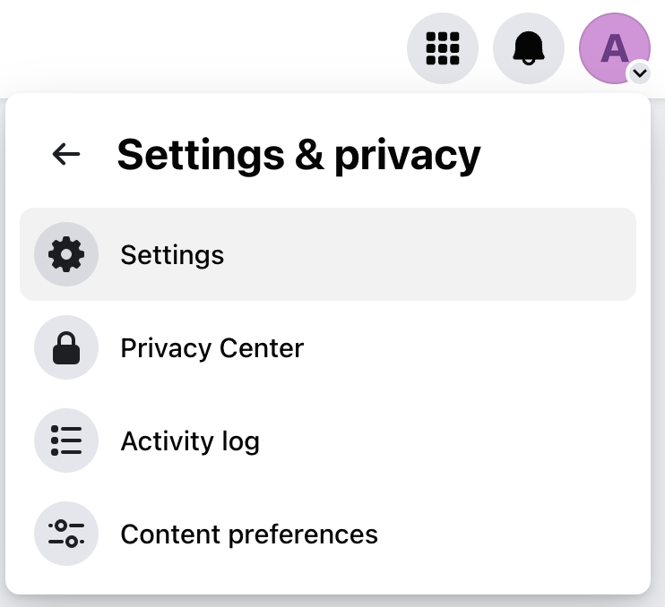 Facebook Page Settings & Privacy > Settings.png