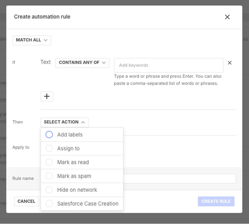 Create automation rule Then action dropdown options.png