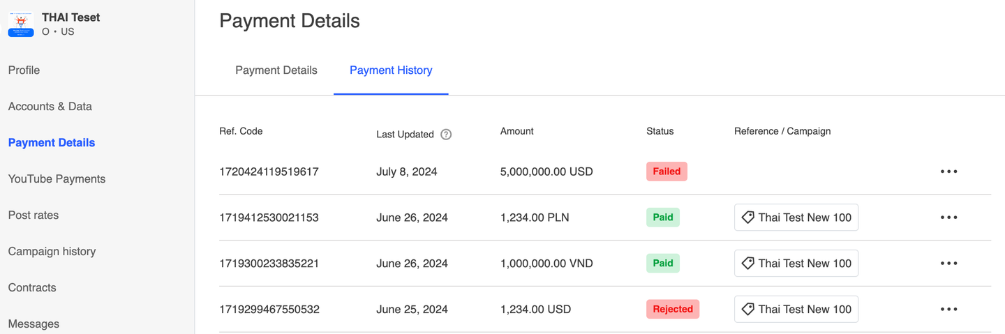 Influencer's payment history in payment details.png