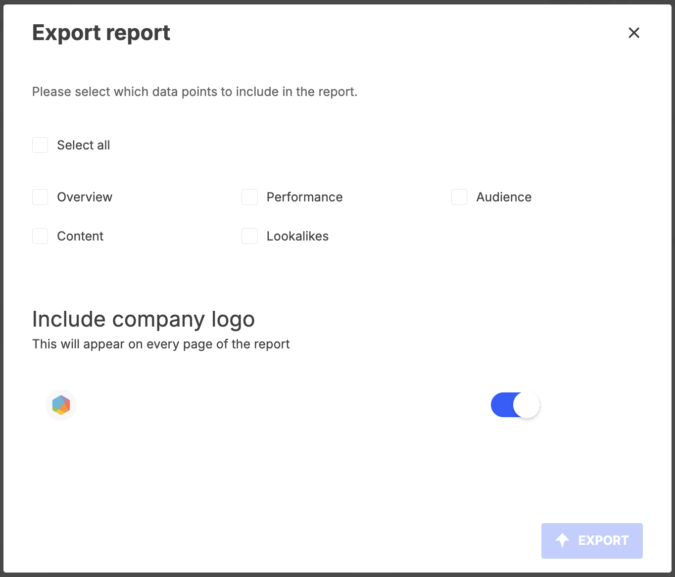 Influence export options.png